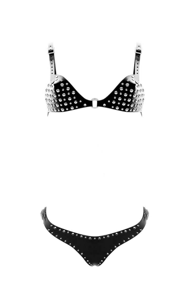 Hendrix Leather Bra & Panty Set