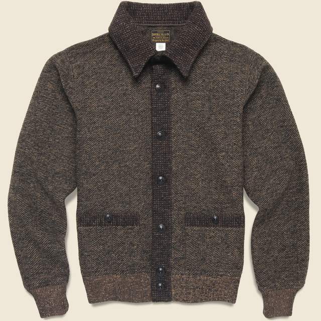 Jacquard Angus Cardigan - Brown