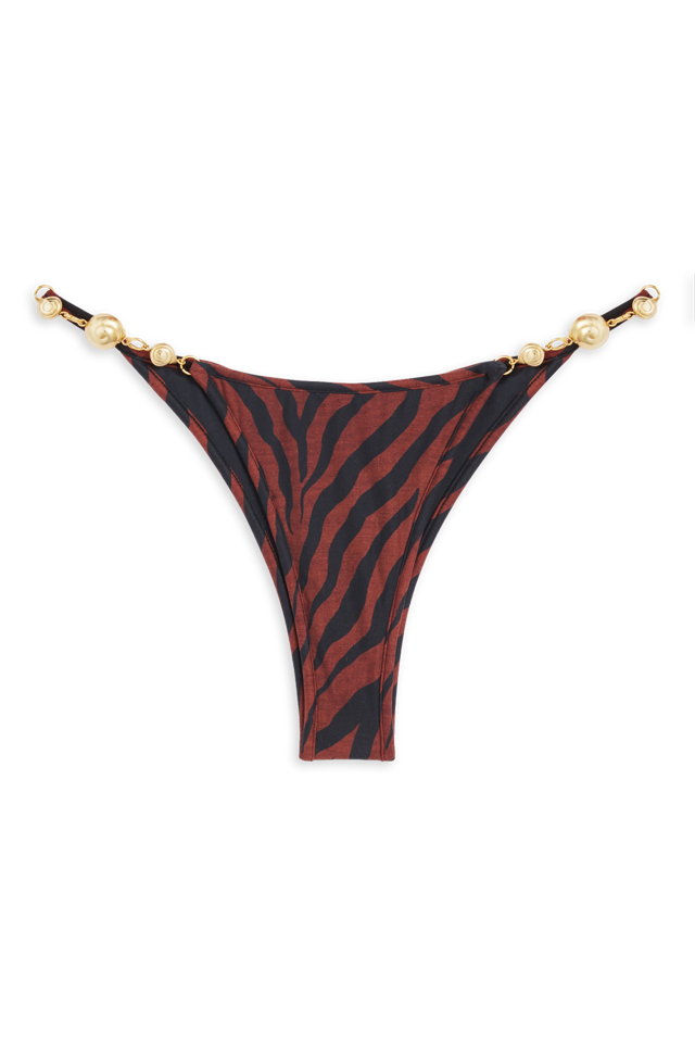 Splash Bikini Bottom // Brown Tiger Print