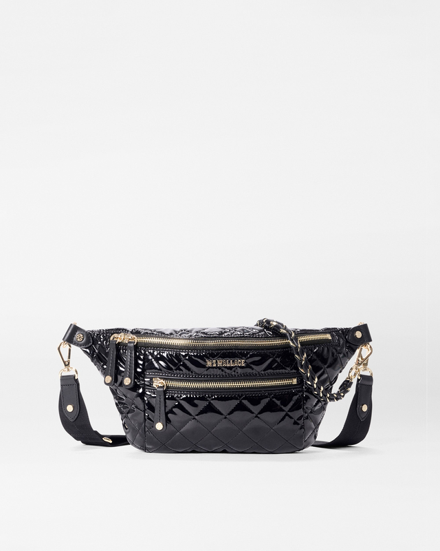Black Lacquer Small Crosby Crossbody Sling