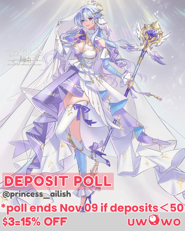 Uwowo Deposit Poll - Honkai: Star Rail Robin Bride Fanart Cosplay Costume S-3XL