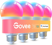 Govee Ampoules LED Intelligentes, Ampoule Changeant de Couleur 1000LM, Wi-Fi & Bluetooth, Compatible avec Alexa et Google Assistant, Ampoules Intelligentes Dimmables RGBWW A19 Équivalent 75W