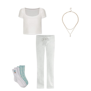 Solid Fit & Flare Sweatpants