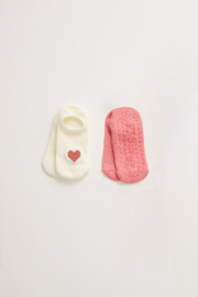 Heart 2-Pack Half-Cushion Socks