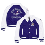 Women's  New Era Royal/White Bella Dona x Los Angeles Dodgers Raglan Full-Snap Jacket