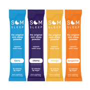 Som Sleep Powder Drink Mix Variety Pack, Berry, Cherry, Mango & Tangerine, 40-Pack