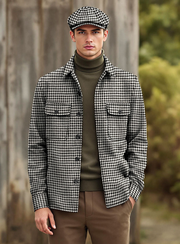 Nomad Big Houndstooth BW Tweed Shirt