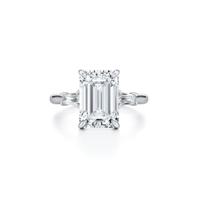 Chelsea Baguette Three Stone Lab Diamond Engagement Ring
