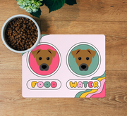 Rainbow Waves: Personalised Mixed Breed Wipe Clean Feeding Mat