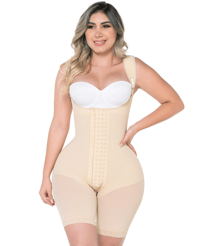 Fajas M & D Fajas Colombianas Post-Op Mid Thigh Shapewear Bodysuit