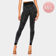 High-Waisted Bling Studded Leggings