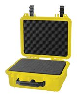 Equipment Case, Weatherproof, Polypropylene, Yellow, Foam Insert, 10.5" x 9.5" x 5"
