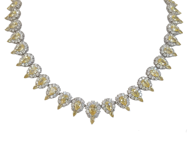 Cubic Zirconia statement Necklace Zirconite