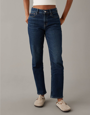AE Stretch Super High-Waisted Ankle Straight Jean