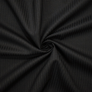 Black Wool Japanese Vertical Stripe Herringbone Woven Fabric