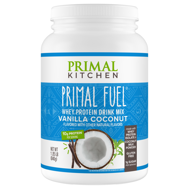 Primal Fuel: Vanilla Coconut Whey Protein Drink Mix