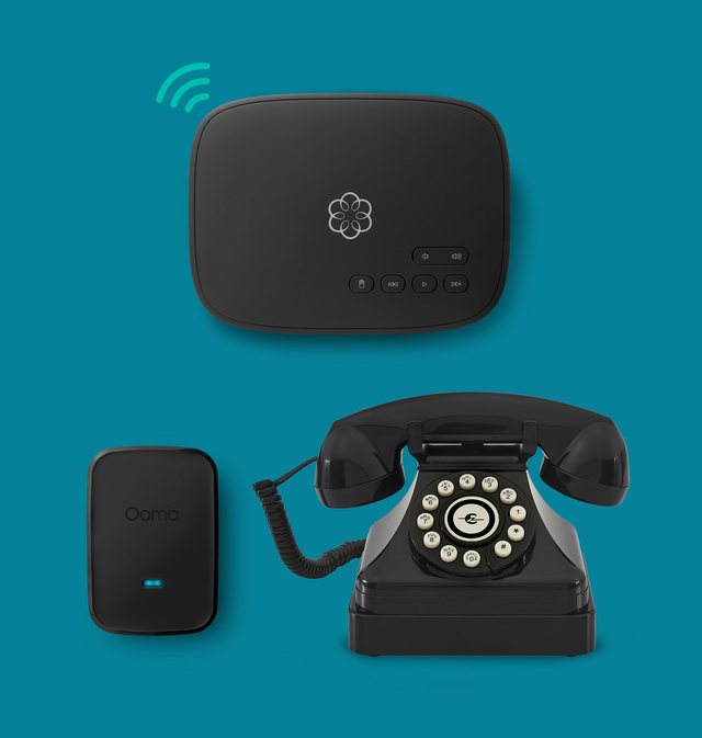 Ooma Black Kettle Phone Bundle