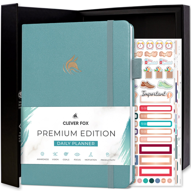 Undated Premium Edition Daily Planner - Take Smalls Steps Each Day & Achieve Your Life Goals