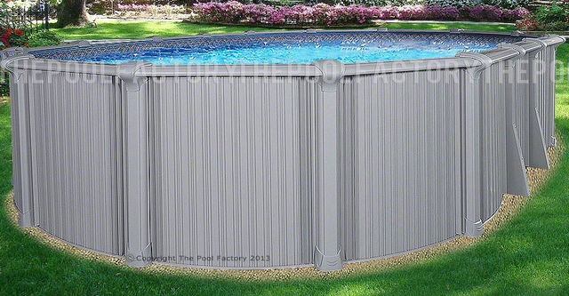 12'x24'x54" Intrepid - Extruded Aluminum Oval Pool With Interlocking Wall