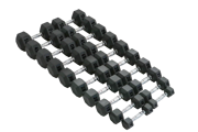 CLOSEOUT Dumbbells - Rubber Hex @ $1/LB