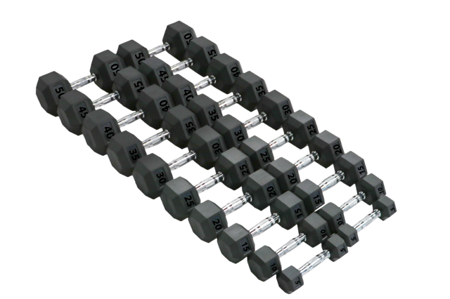 CLOSEOUT Dumbbells - Rubber Hex @ $1/LB