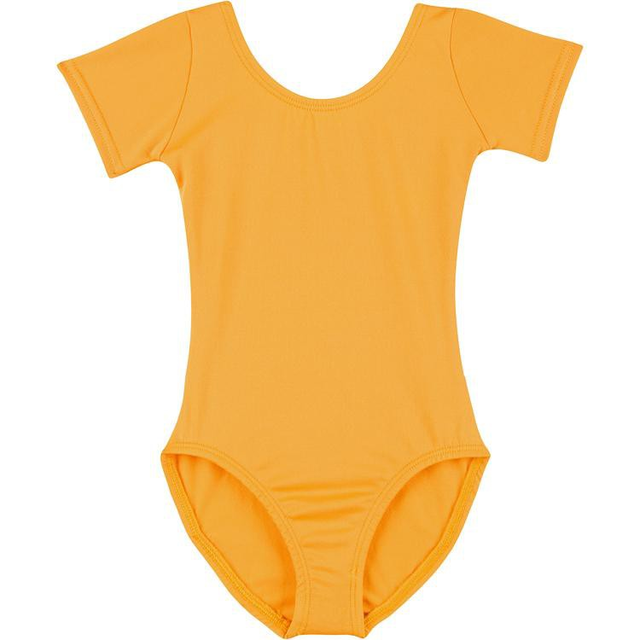 Short Sleeved Gold Yellow Leotard