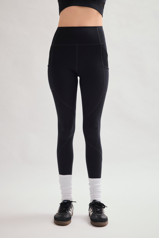 Black Compressive Moto Pocket Legging — Girlfriend Collective