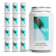 Something & Nothing Lightly Carbonated Cucumber Premium Soda Case of 12 x 12 Fl Oz