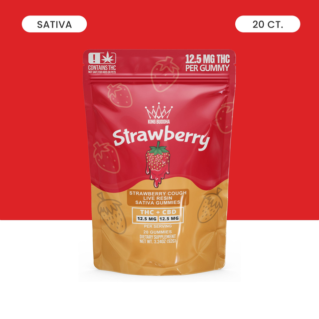 STRAWBERRY DELTA-9 GUMMIES - LIVE RESIN SATIVA