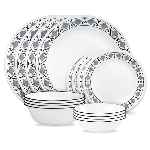 Corelle® Cusco 16-piece Mugless Dinnerware Set, Service for 4