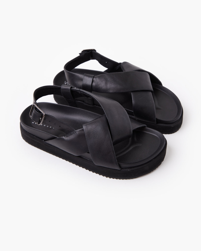 Mya Leather Sandal - Black *Pre Order*