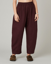 Mabel Burgundy Linen Trousers