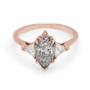 Marquise Bea Ring - 14k Gold & Grey Diamond (1.50ct)