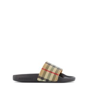 Vintage Check Slide Sandals Black