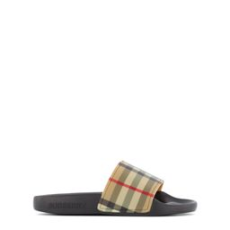 Vintage Check Slide Sandals Black