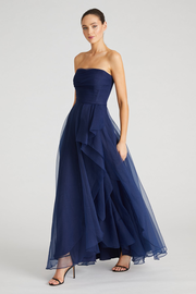 Teresa Strapless Draped Gown