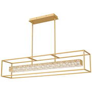 Dazzle Integrated LED Soft Gold Linear Chandelier