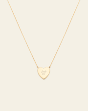 F Off Heart Necklace - Gold Vermeil