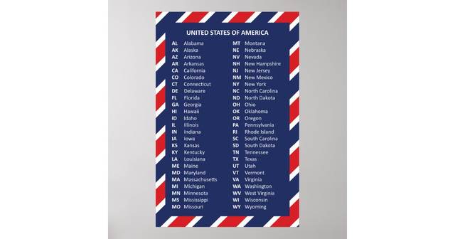 50 United States of America Poster