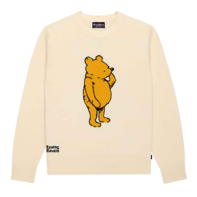 Men's Cashmere Winnie-the-Pooh Sweater White