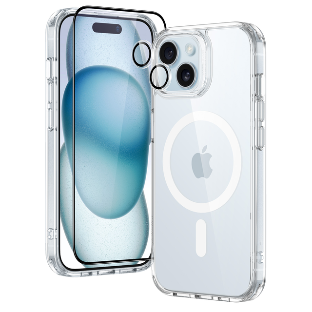 iPhone 15 Plus Classic Hybrid Case Set (HaloLock)