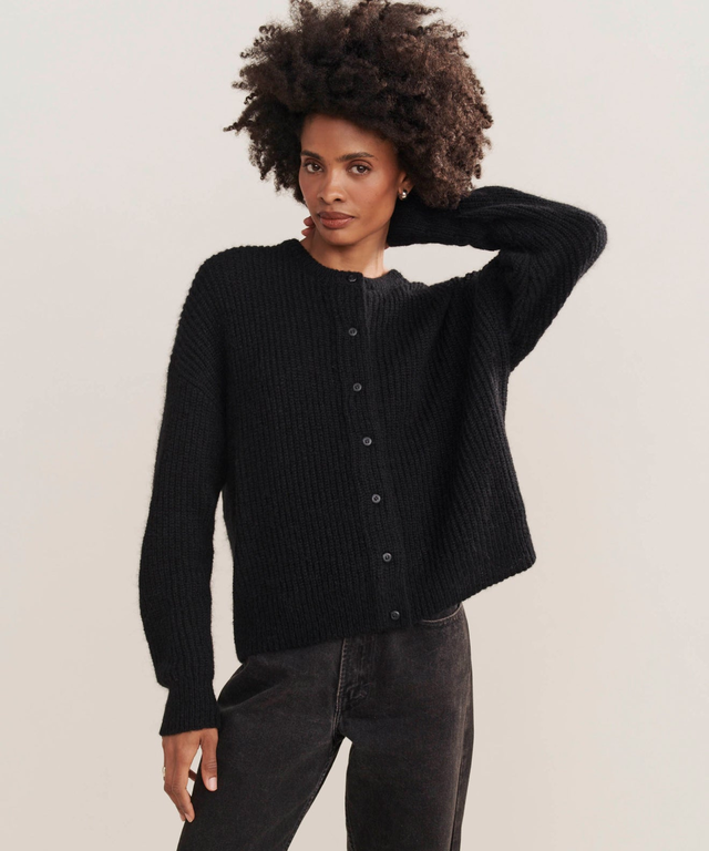 Cotton Hayes Crewneck Cardigan