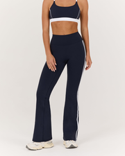 LUXE BELLA FLARES - DEEP NAVY WHITE