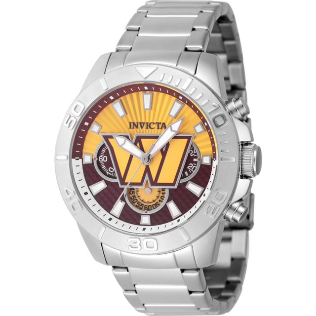 Invicta Men's Watch - NFL Washington Commanders Dark Red and Yellow Dial | 47947