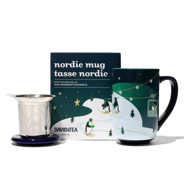 Skiing Penguin Colour Changing Nordic Mug