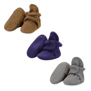 Cozie Fleece Baby Bootie 3 Pack - Heather Mocha/True Navy/Gray