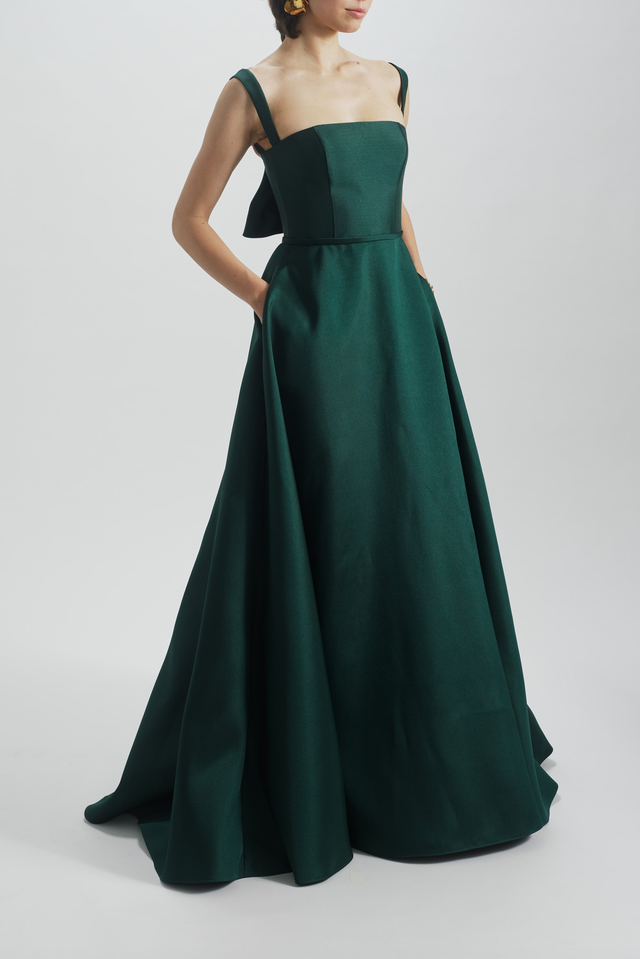 Square Neckline Gown