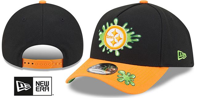 Steelers 'NFL SLIME SNAPBACK' Black-Orange Hat by New Era