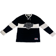 LA Kings CCM Black Grey Heritage Laced Sweater