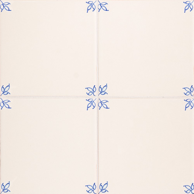 Garden Blanc Blue Glazed  Ceramic Tile 6x6
